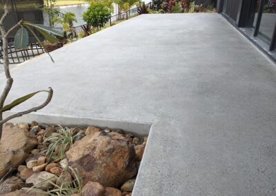 Natural finish honed and sealed concrete