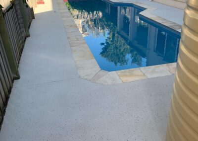 Concrete resurfacing pool surrounds